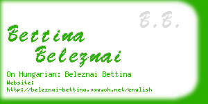 bettina beleznai business card